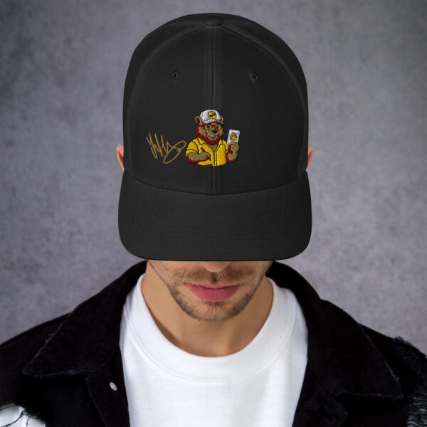 Gorra tipo trucker "Toño López Moreno", oso amarillo - Imagen 5