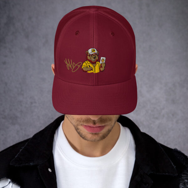 Gorra tipo trucker "Toño López Moreno", oso amarillo - Imagen 10