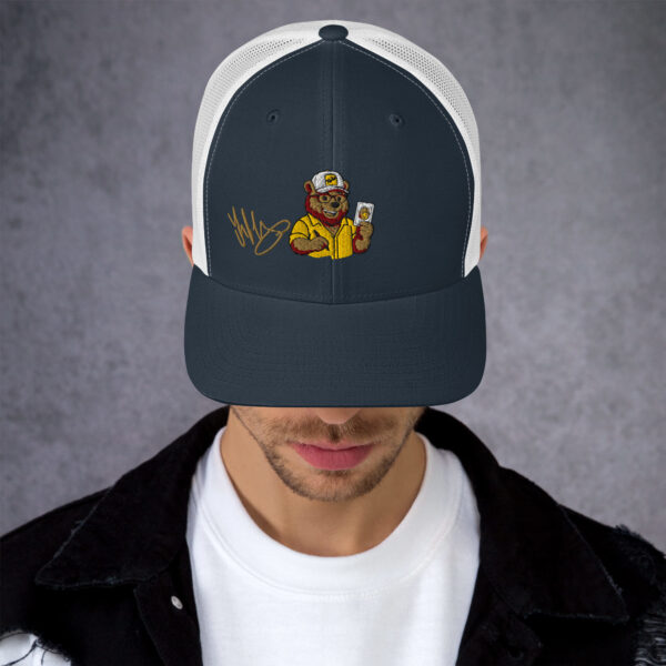Gorra tipo trucker "Toño López Moreno", oso amarillo - Imagen 8