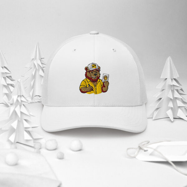 Gorra tipo trucker "Toño López Moreno", oso amarillo - Imagen 3