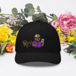 Gorra tipo trucker «Toño López Moreno», oso violeta - Imagen 2