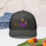 Gorra tipo trucker «Toño López Moreno», oso violeta - Imagen 11