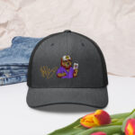 Gorra tipo trucker «Toño López Moreno», oso violeta - Imagen 17