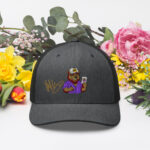 Gorra tipo trucker «Toño López Moreno», oso violeta - Imagen 16