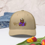 Gorra tipo trucker «Toño López Moreno», oso violeta - Imagen 25