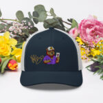 Gorra tipo trucker «Toño López Moreno», oso violeta - Imagen 8